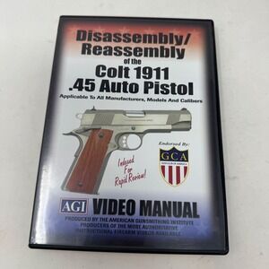 AGI Colt 1911 .45 Auto Pistol Disassembly Reassembly DVD Video Manual #7014